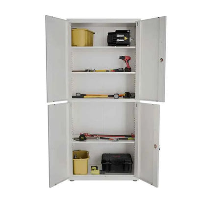 Aktenschrank Büroschrank aus Metall Weiss