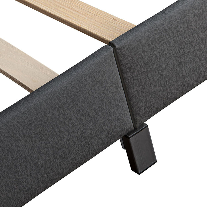 Lit capitonné LED Paris 180 x 200 cm - gris foncé