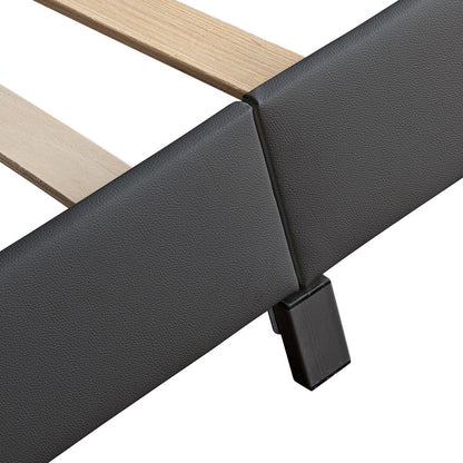 Lit capitonné LED Paris 180 x 200 cm - gris foncé