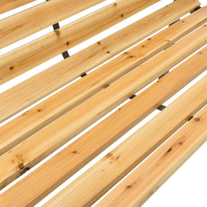 2 Sitzer Gartenbank Modena aus lackiertem Holz und Stahl