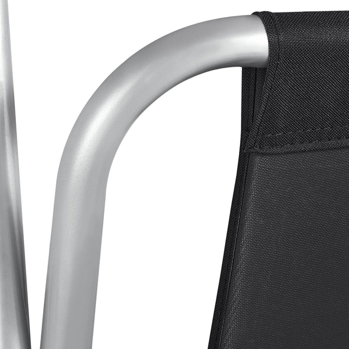 Balançoire Hollywood Cecina 3 places structure en acier enduit noir