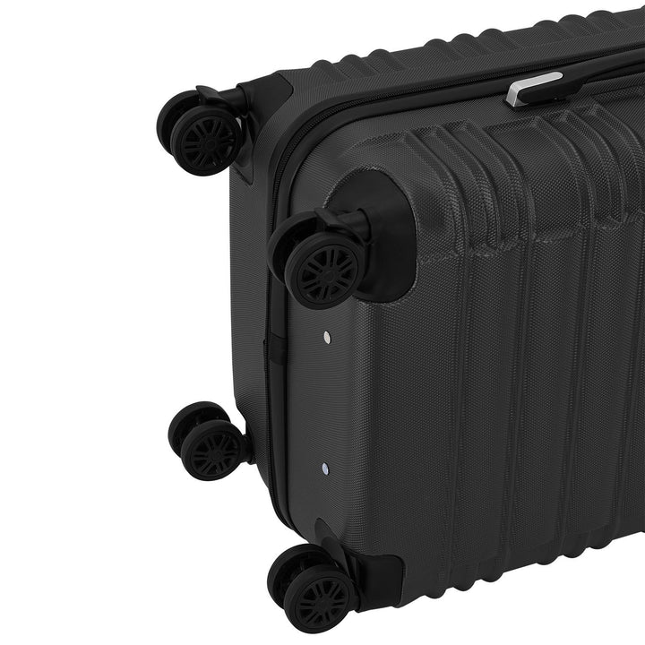Set valigie rigide Roma - Nero Set da 4 pezzi con scocca rigida in ABS antiurto e ruote a 360°