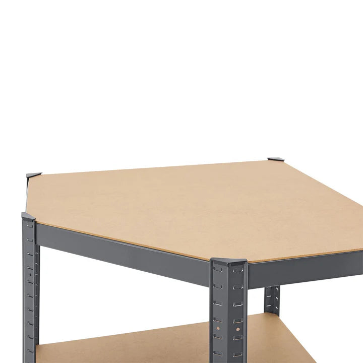 Eckregal Lagerregal Corner Easy 160 x 75 x 40-75 cm Grau