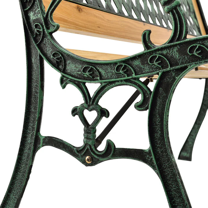 2 Sitzer Gartenbank Pisa aus lackiertem Holz und Gusseisen