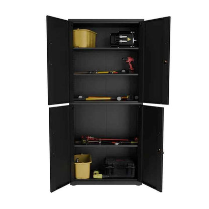 Aktenschrank Büroschrank aus Metall Schwarz