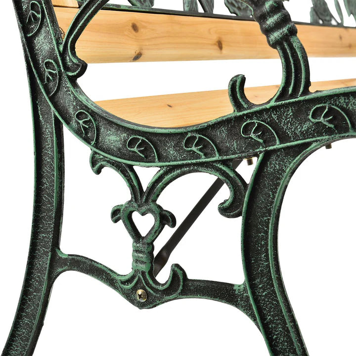 2 Sitzer Gartenbank Venezia aus lackiertem Holz und Gusseisen