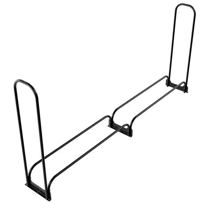 Kaminholzregal aussen mit Abdeckung Grösse L Schwarz