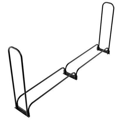 Kaminholzregal aussen mit Abdeckung Grösse L Schwarz