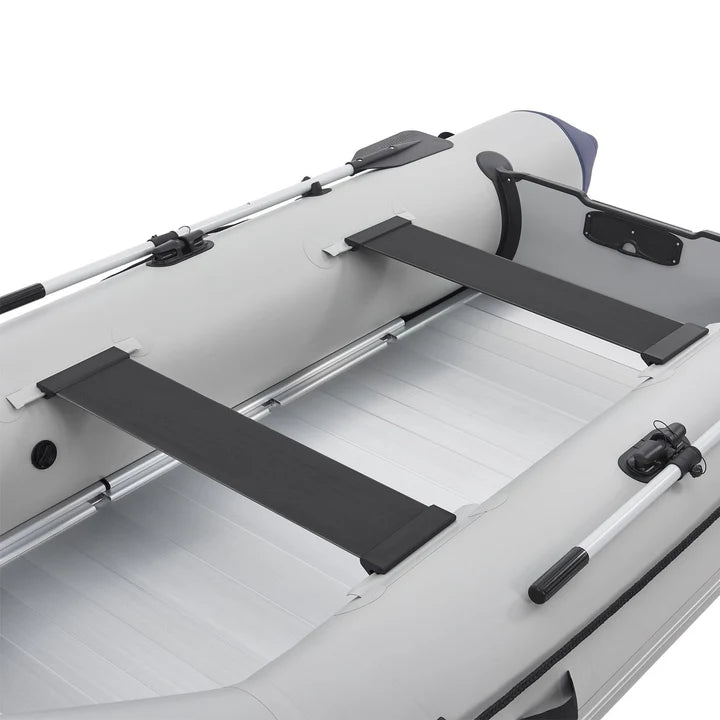 Barca gonfiabile a pedali grigia con fondo in alluminio - 3,80 m incl. certificato di sdoganamento