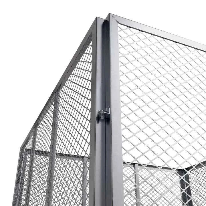 Metall Komposter für Gartenabfälle 450L Silber