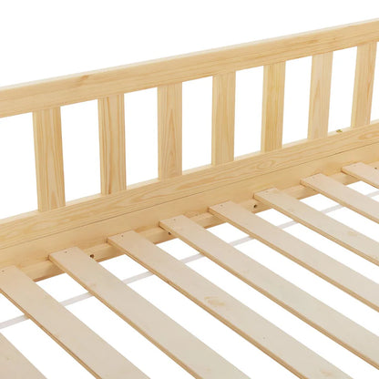 Lit enfant Marli 80 x 160 cm avec coffre de lit et sommier à lattes naturel