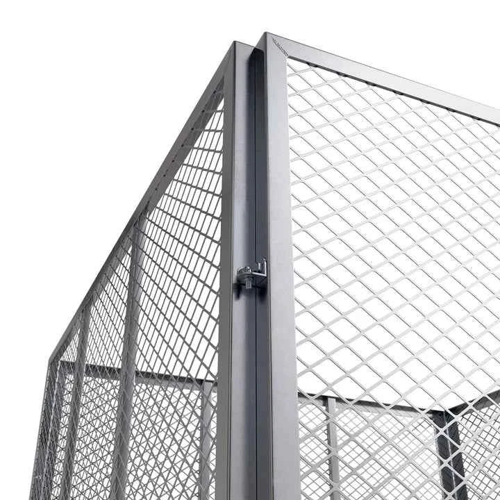 Metall Komposter für Gartenabfälle 800L Silber