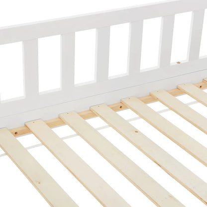 Lit enfant Marli 80 x 160 cm avec coffre de lit et sommier à lattes blanc