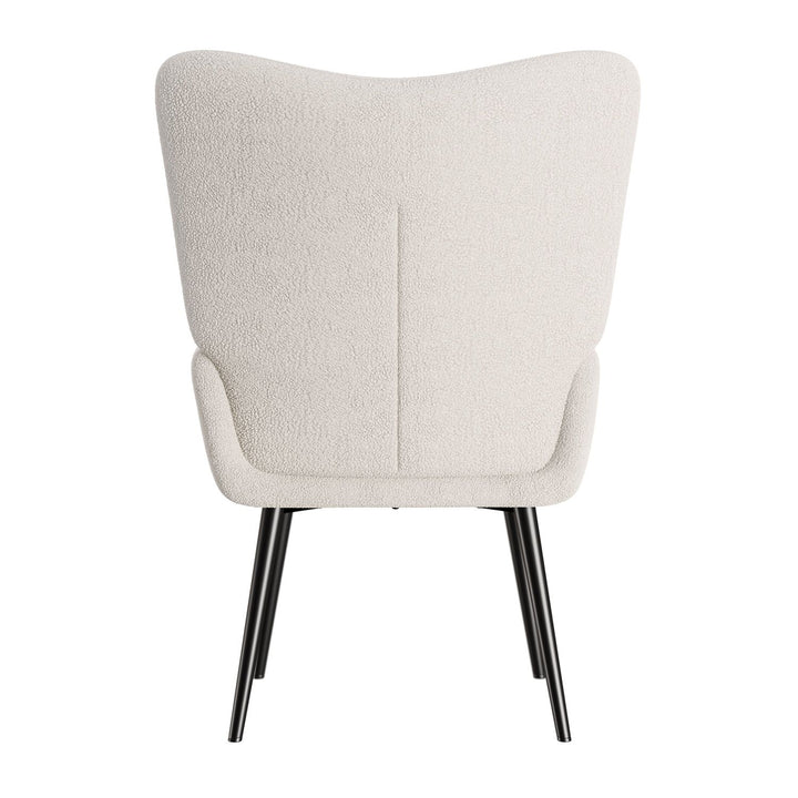 Ohrensessel Relaxsessel skandinavischen Design Bouclé Beige