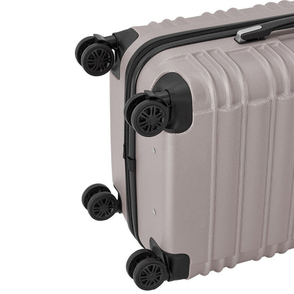 Set valigie rigide Roma - Champagne Set da 4 pezzi con scocca rigida in ABS antiurto e ruote a 360°