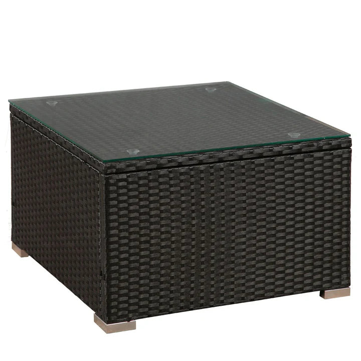 Salon de jardin 4 pièces en polyrotin Punta Cana L noir