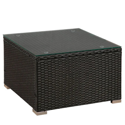 Salon de jardin 4 pièces en polyrotin Punta Cana L noir