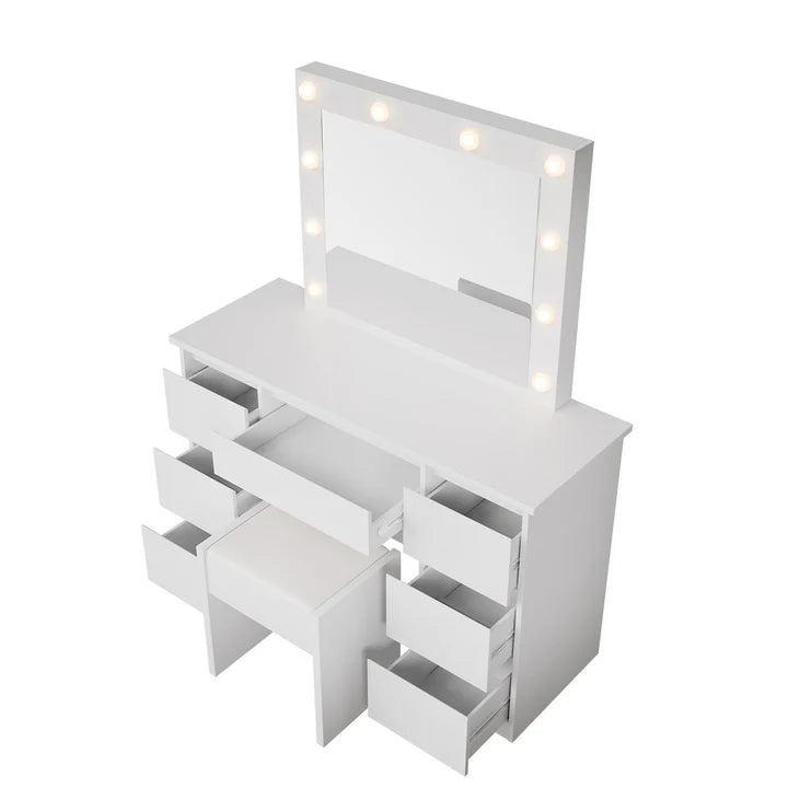 Schminktisch mit Spiegel Talea mit Hocker Melly