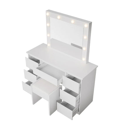 Schminktisch mit Spiegel Talea mit Hocker Melly