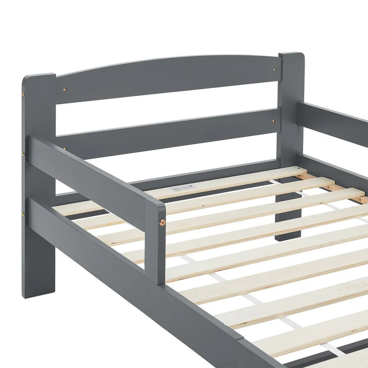 Letto per ragazzi 90 x 200 cm letto in legno Arona con rete a doghe grigio