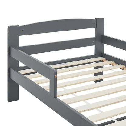 Letto per ragazzi 90 x 200 cm letto in legno Arona con rete a doghe grigio