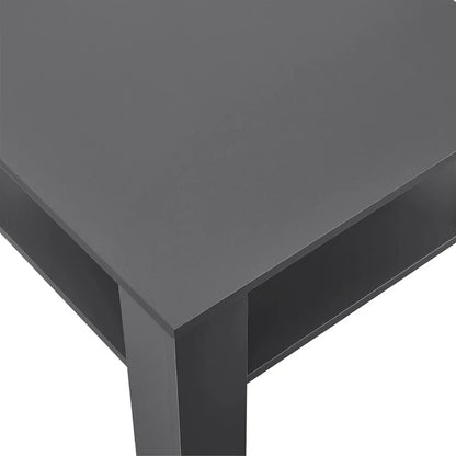 Couchtisch in Dunkelgrau 60x60 cm 2 Ebenen