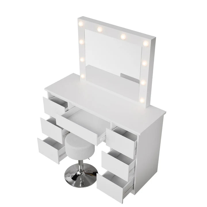 Schminktisch mit Spiegel Talea mit Hocker Tonia