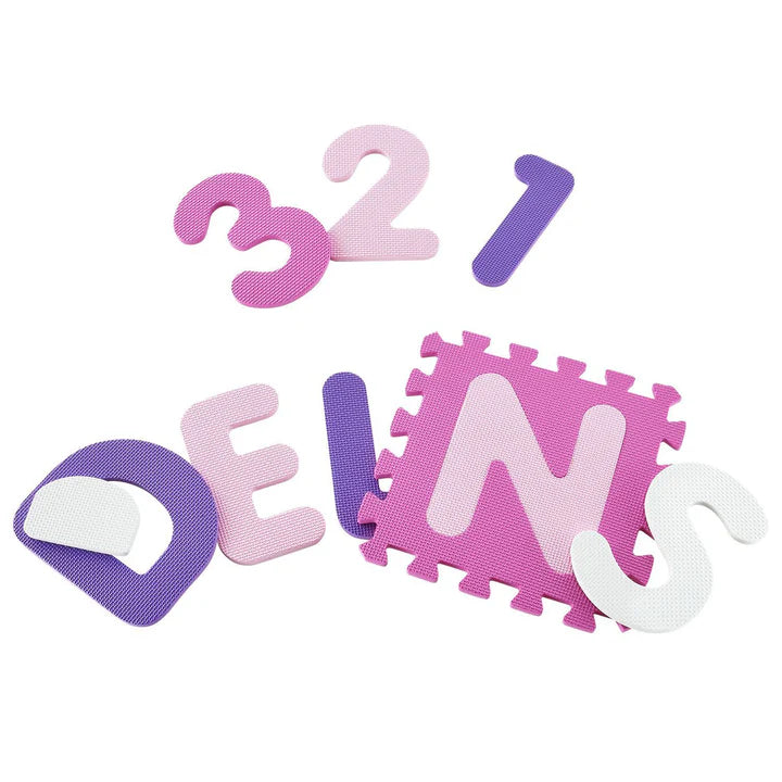 Tappetino puzzle per bambini Juna 36 pezzi dalla A alla Z e da 0 a 9