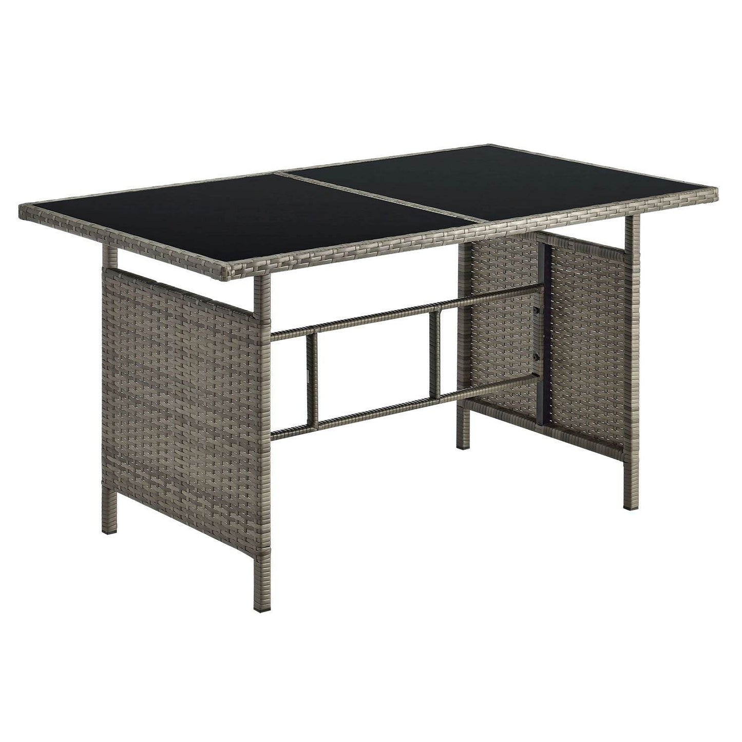 Polyrattan Lounge Manacor Gartenmöbel-Set Grau-meliert/Grau - Palo24