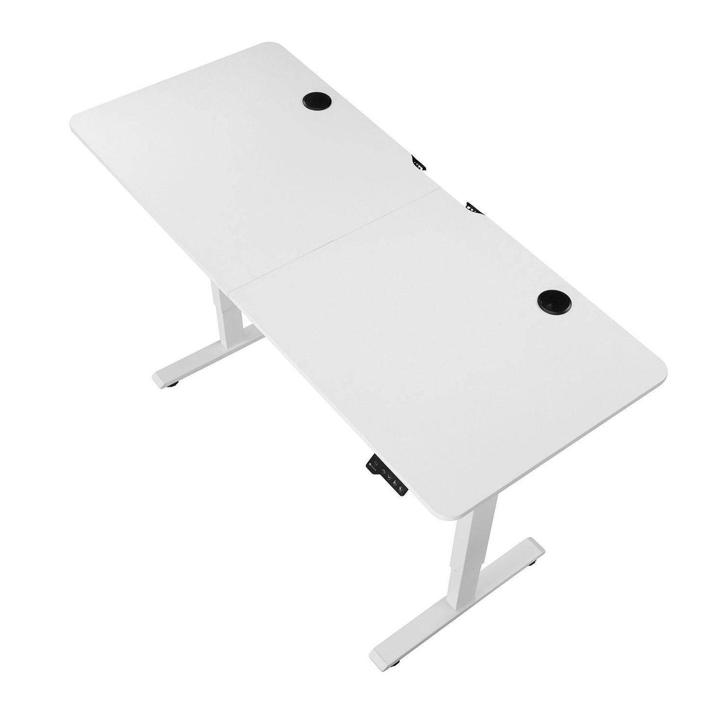 Elektrisch verstellbarer Schreibtisch 140x60 cm in Weiss - Palo24