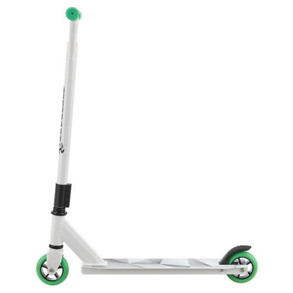 Monopattino Stunt Scooter Futuristico Bianco Verde Monopattino Stunt con Sterzo a 360°