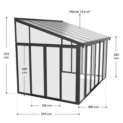 Wintergarten 12,5 m² in Grau