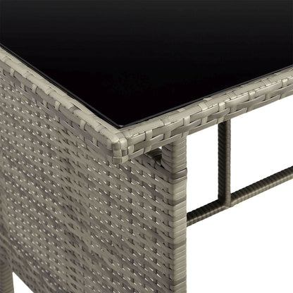 Polyrattan Lounge Manacor Gartenmöbel-Set Grau-meliert/Grau - Palo24