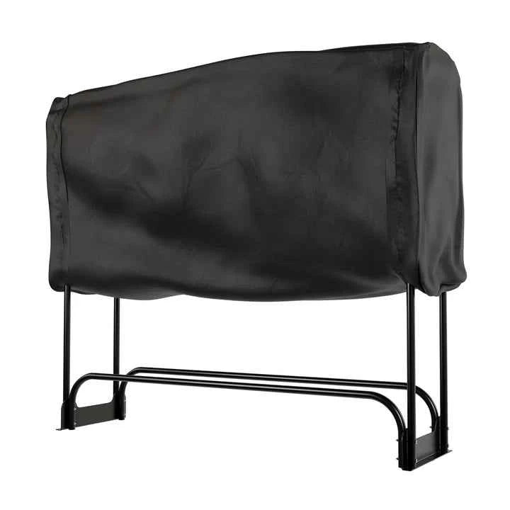 Kaminholzregal aussen mit Abdeckung Grösse M Schwarz