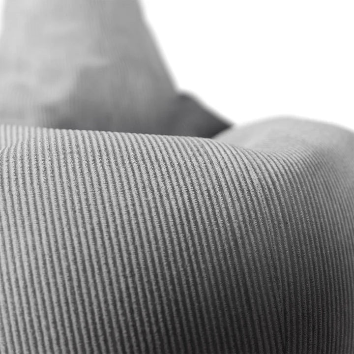 Sitzsack Chillex L mit Hocker Cord Sessel Hellgrau - Palo24