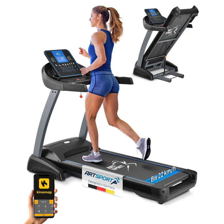 Tapis de course Speedrunner 7000, fonction carte cinéma, vitesse 22 km/h et 48 programmes