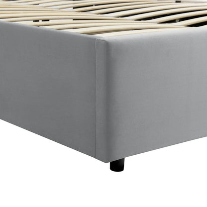 Polsterbett Savona 140 - Hellgrau