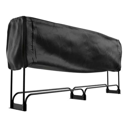 Kaminholzregal aussen mit Abdeckung Grösse L Schwarz