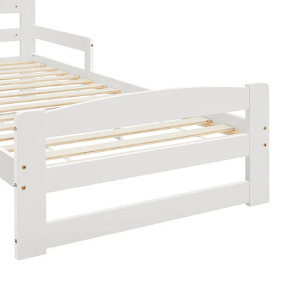 Letto per ragazzi 90 x 200 cm letto in legno Arona con rete a doghe bianco