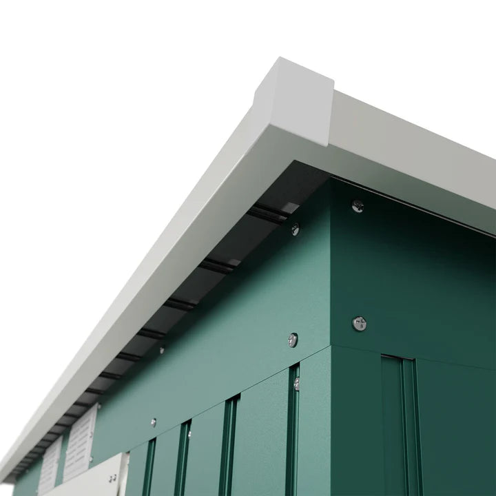 Abri à outils en métal Abri à outils M avec toit en appentis en vert foncé
