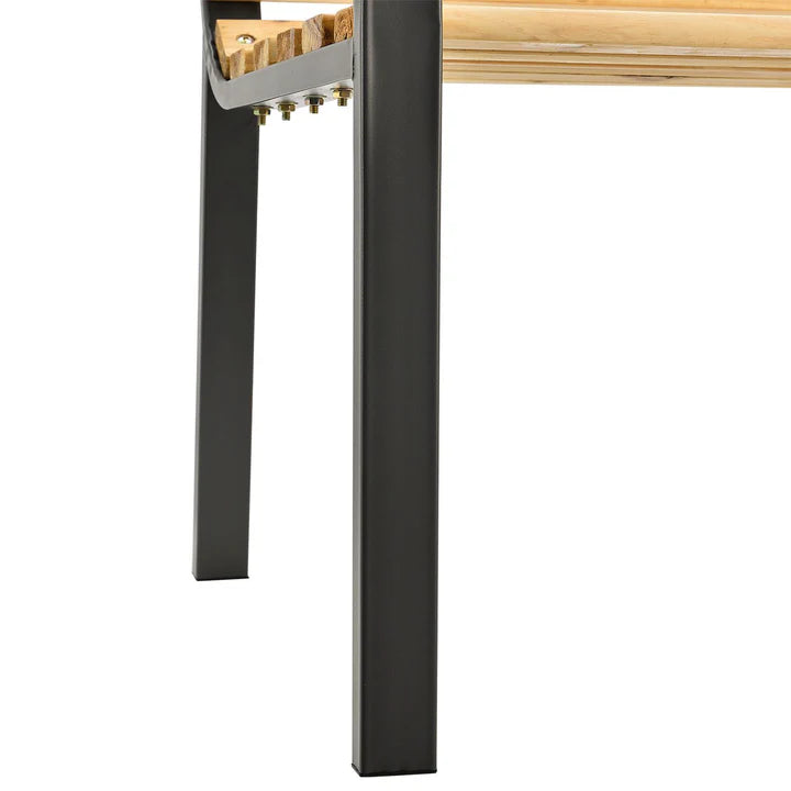 2 Sitzer Gartenbank Modena aus lackiertem Holz und Stahl