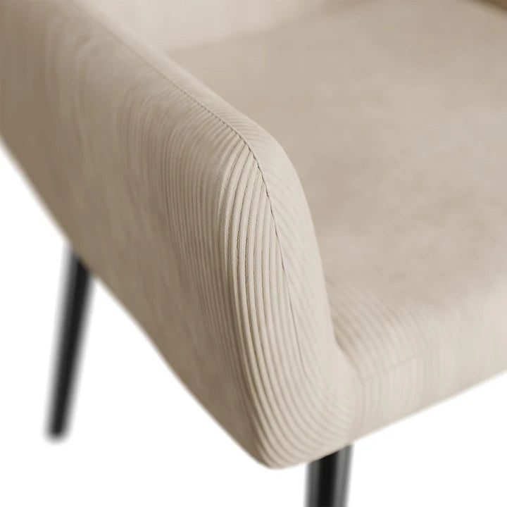 Ohrensessel Relaxsessel skandinavischen Design Cord Beige