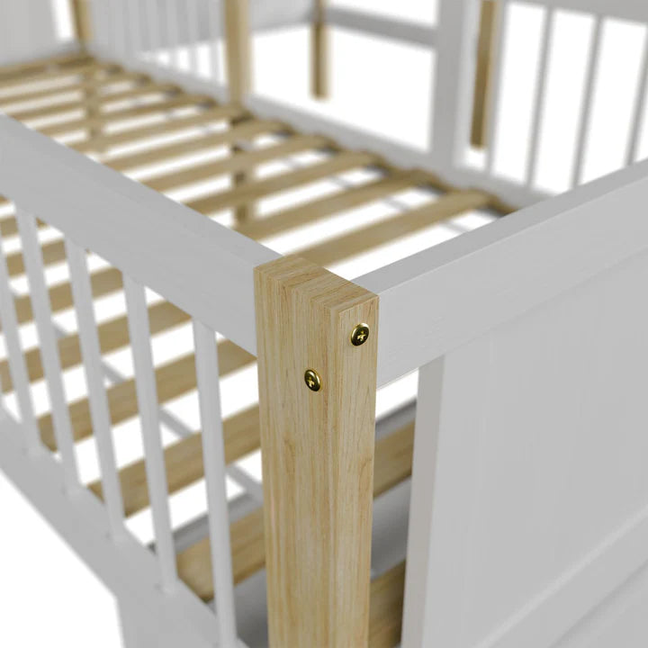 Kinderbett Yari mit Tisch und Stuhl Weiss Natur