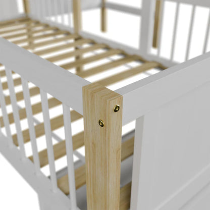 Kinderbett Yari mit Tisch und Stuhl Weiss Natur