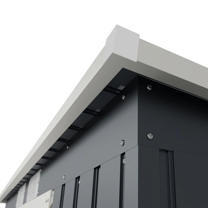 Metall Geräteschuppen Gerätehaus M mit Pultdach in anthrazit