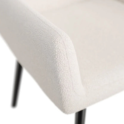 Ohrensessel Relaxsessel Bouclé mit Hocker Beige