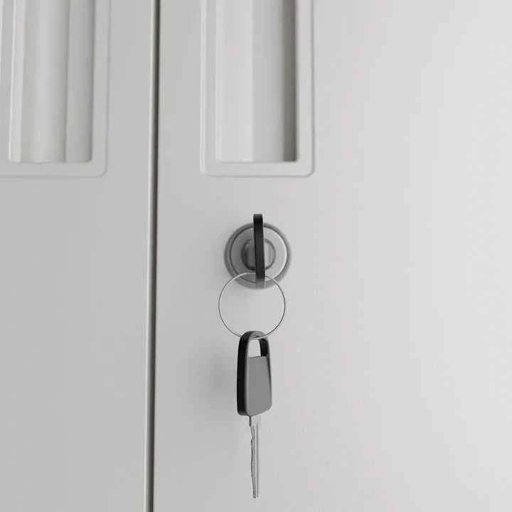 Aktenschrank Büroschrank aus Metall Weiss