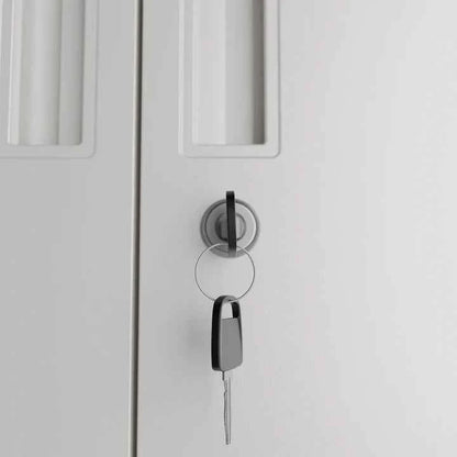 Aktenschrank Büroschrank aus Metall Weiss