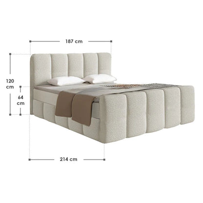 Boxspringbett Manitoba 180x200 cm Beige