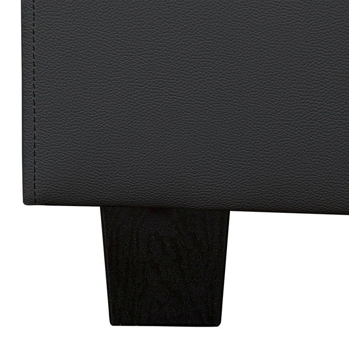 Lit capitonné LED Paris 160 x 200 cm - noir